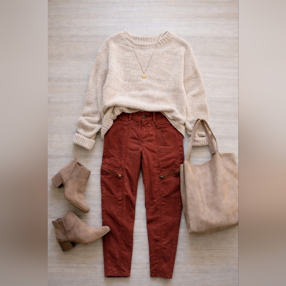 White House Black Market Denim - White House Black Market High Rise Skinny Ankle Pants Rust Size 2